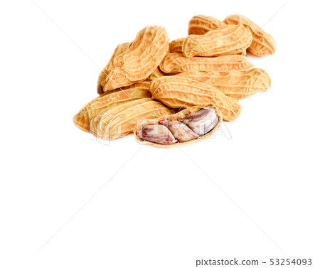 peanut group. nuts close up on white background peanut group. nuts close up on white background 53254093