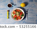Salmon salad and coffee 53255166
