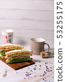 Sandwiches and coffee 53255175