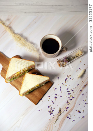 Sandwiches and coffee 53255177