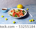 Salmon salad and coffee 53255184