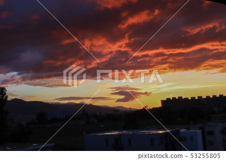 A sunset A sunset 53255805