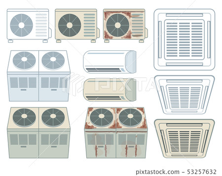 Air conditioner outdoor unit set - Stock Illustration [53257632] - PIXTA
