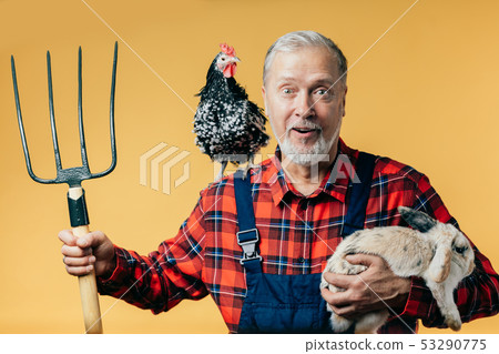 kind funny farmer after work 53290775