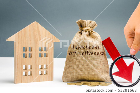 Money bag with the word Investment attractiveness 53291668