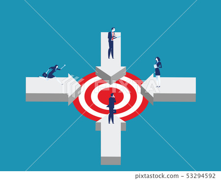Direction. Business people with the same goal. Direction. Business people with the same goal. 53294592