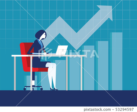 Best worker businesswoman. Concept business vector 53294597