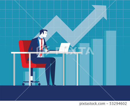 Best worker businessman. Concept business vector Best worker businessman. Concept business vector 53294602