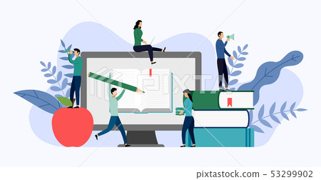 E-learning or online education concept E-learning or online education concept 53299902