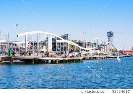 Port Vell in Barcelona with Maremagnum center Port Vell in Barcelona with Maremagnum center 53324617
