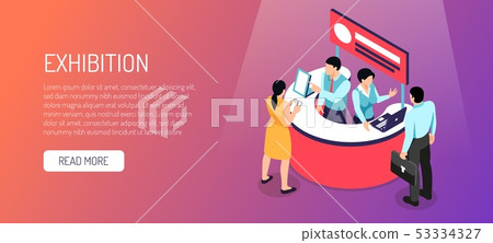 Expo Info Booth Banner Stock Illustration