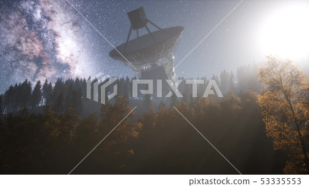 astronomical observatory under the night sky stars 53335553