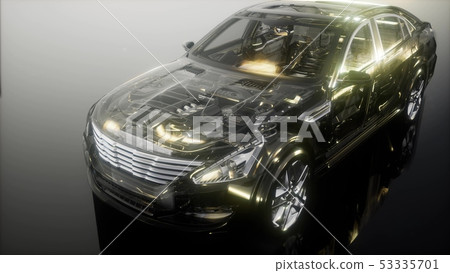 engine and other parts visible in car 53335701