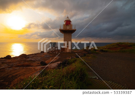 Izu lighthouse and sunset Izu lighthouse and sunset 53339387