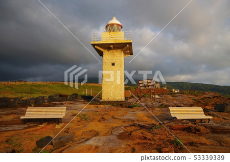 伊豆海角燈塔在三宅島 伊豆海角燈塔在三宅島 53339389