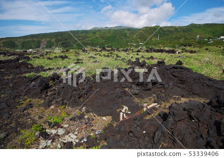 Grassland and lava of Miyakejima Grassland and lava of Miyakejima 53339406