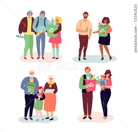 Recycling - modern colorful flat design style illustration Recycling - modern colorful flat design style illustration 53342820