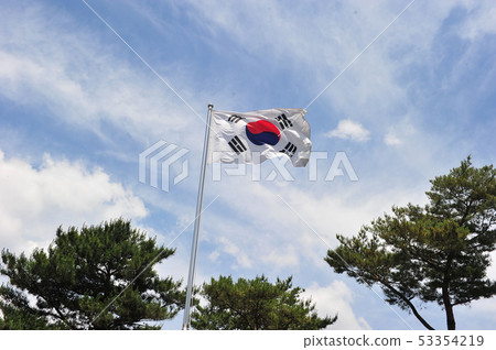 Fluttering flag Fluttering flag 53354219