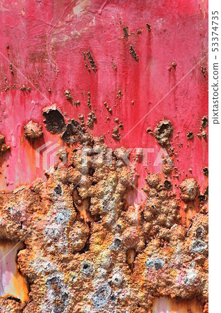 Rust on red iron door 53374735