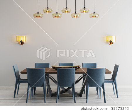 Modern minimalistic dining room interior with 53375243