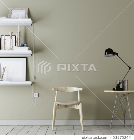 Empty wall for mockup with vintage hipster 53375244