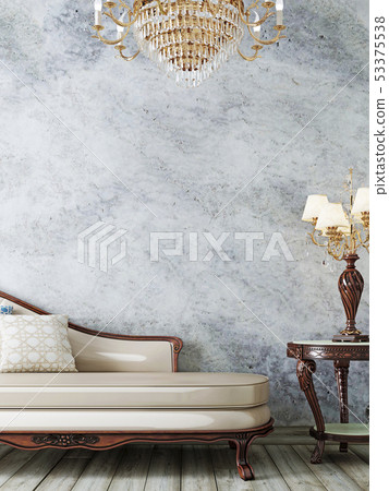 Classic Interior of the living room with a sofa 53375538