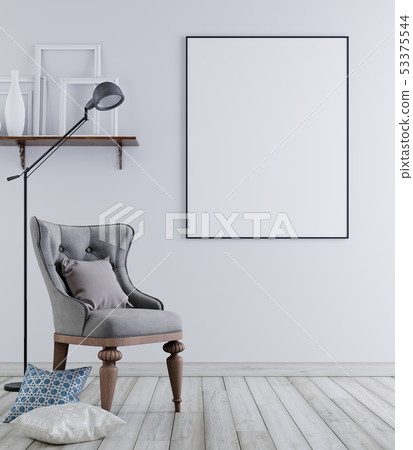 Mock up poster in classical vintage interior Mock up poster in classical vintage interior 53375544