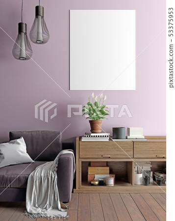 Mock up poster with vintage hipster minimalism 53375953