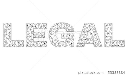 Polygonal Mesh LEGAL Text Label Polygonal Mesh LEGAL Text Label 53388884