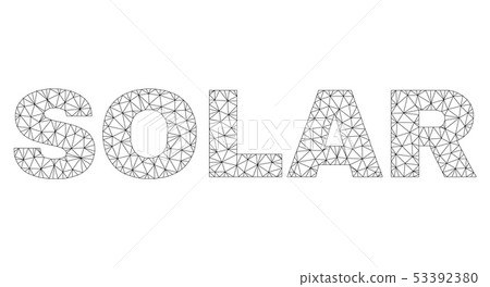 Polygonal Wire Frame SOLAR Text Tag Polygonal Wire Frame SOLAR Text Tag 53392380