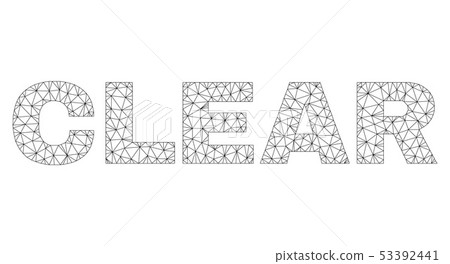 Polygonal Mesh CLEAR Text Tag 53392441