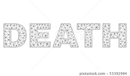 Polygonal Mesh DEATH Text Caption 53392994