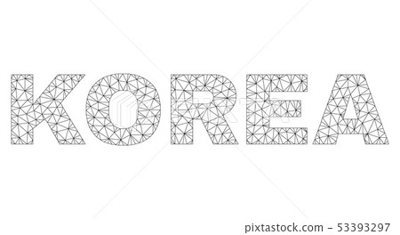 Polygonal Mesh KOREA Text Tag Polygonal Mesh KOREA Text Tag 53393297