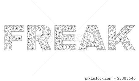 Polygonal Carcass FREAK Text Label 53393546