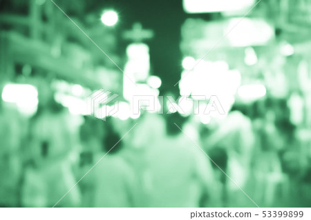 Blurred image of busy night life in the city. 53399899