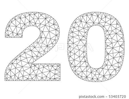 Polygonal Mesh 20 Text Tag Polygonal Mesh 20 Text Tag 53403720
