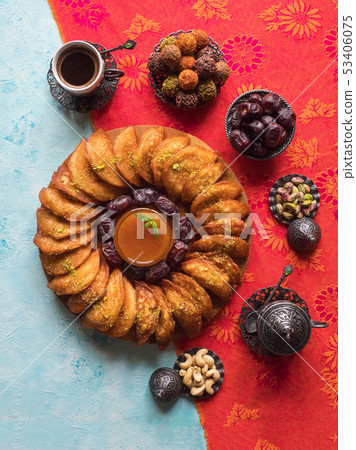 Arabic sweets. Cookies of El Fitr Islamic Feast.  53406075