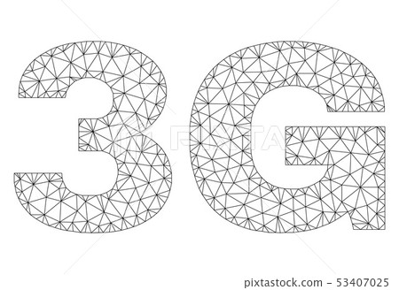 Polygonal Mesh 3G Text Tag Polygonal Mesh 3G Text Tag 53407025