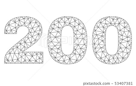 Polygonal Network 200 Text Label Polygonal Network 200 Text Label 53407381
