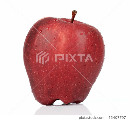 One red apple with dew One red apple with dew 53407797