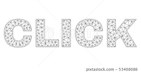 Polygonal 2D CLICK Text Label Polygonal 2D CLICK Text Label 53408086