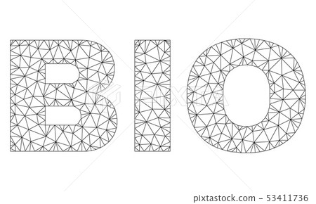 Polygonal Network BIO Text Caption 53411736