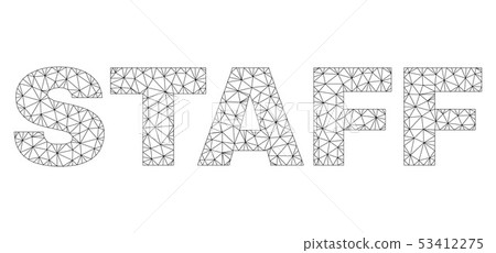 Polygonal Mesh STAFF Text Caption 53412275