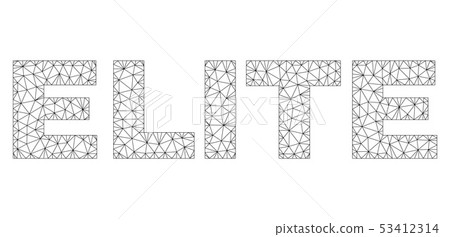 Polygonal 2D ELITE Text Tag 53412314