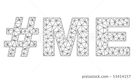 Polygonal Carcass #ME Text Tag 53414157