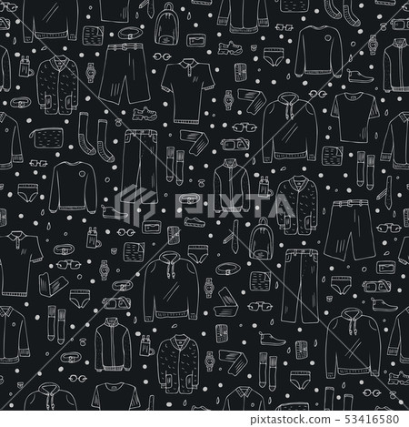 Seamless pattern of  men clothes and accessories. 53416580