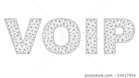 Polygonal 2D VOIP Text Label Polygonal 2D VOIP Text Label 53417454
