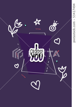I choose you handwritten vector lettering. - Stock Illustration ...