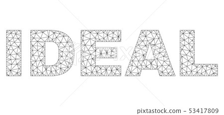 Polygonal Mesh IDEAL Text Caption 53417809
