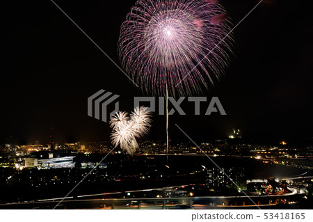 Kyoto Art Fireworks from Oyama Observatory Kyoto Art Fireworks from Oyama Observatory 53418165